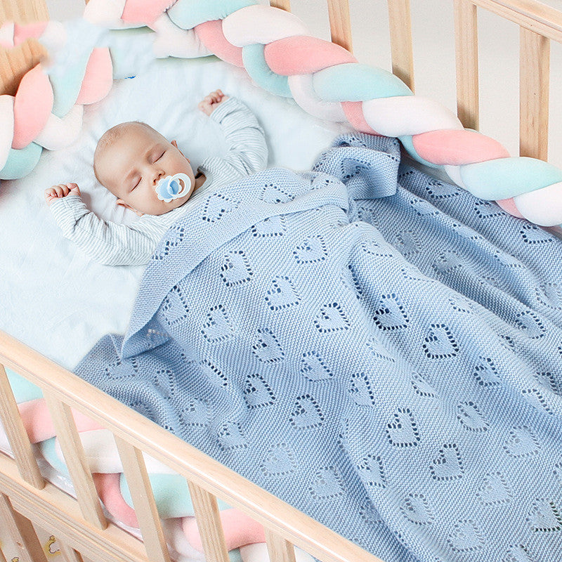 Knitted Heart Baby Windproof Blanket